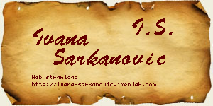 Ivana Šarkanović vizit kartica
